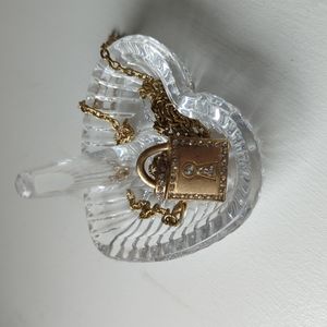 [Gift With Purchase] Rhinestone Lock Long Chain Necklace